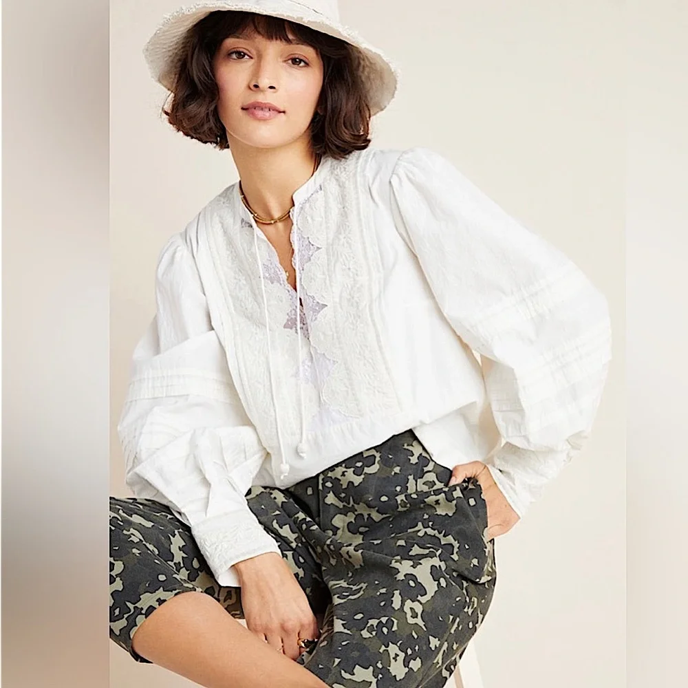 Anthropologie Delilah peasant blouse